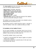 Preview for 6 page of 2bfirst Cadillock Alarm Installation And Operating Instructions Manual