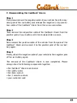 Preview for 16 page of 2bfirst Cadillock Alarm Installation And Operating Instructions Manual