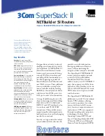 Preview for 1 page of 3Com 3C8567 - SuperStack II NETBuilder SI 567 Router Datasheet