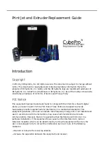 3D Systems CubePro Replacement Manual preview