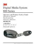 3M DMS800 - Digital Media System 800 XGA DLP... Operator And Product Safety Manual preview