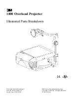 3M Overhead Projector 1800 Series Illustrated Parts Breakdown preview