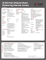 Preview for 2 page of 4xem 4X-IP7133 Specifications