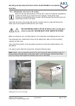 Preview for 21 page of A.B.S. Flexilo FLAT BOTTOM Assembly-, Operating-, And Filling Instructions