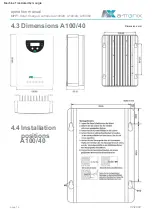 Preview for 14 page of a-TroniX A100/20 Installation And Operating Instructions Manual