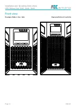 Preview for 10 page of a-TroniX UPS Edition One 1kVA Installation And Operating Instructions Manual