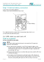 Preview for 14 page of a-TroniX UPS Edition One 1kVA Installation And Operating Instructions Manual