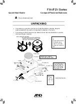 Preview for 3 page of A&D FX-i Series Quick Start Manual