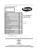 Preview for 36 page of Aarrow EcoBurn AFS1221 Operating & Installation Manual