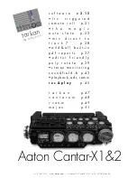 Preview for 1 page of AAton Cantar-X2 User Manual