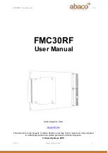 Preview for 1 page of ABACO FMC30RF User Manual