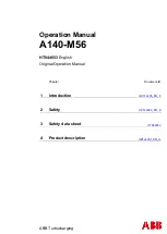 Preview for 1 page of ABB A140-M56 Original Operation Manual