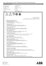 Preview for 1 page of ABB BEF 185H/OE S A250 Operating Instructions