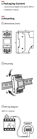 Preview for 2 page of ABB DWTL1 Installation Manual