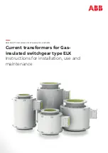 Preview for 1 page of ABB ELK Series Instructions For Installation, Use And Maintenance Manual