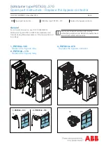 Preview for 1 page of ABB PSTX30 Spare Part Instruction