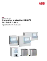 Preview for 1 page of ABB RELION 670 SERIES REG670 Applications Manual
