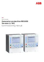 Preview for 1 page of ABB Relion REG650 Commissioning Manual