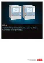 ABB RET650 2.1 IEC Commissioning Manual preview