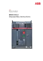 Preview for 1 page of ABB SACE Emax 2 E2.2 Disassembly Instructions Manual