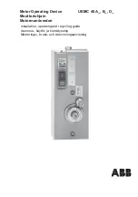 Preview for 1 page of ABB UEMC 40 A Series Installation And Operating Manual