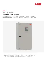 Preview for 1 page of ABB Zenith ZTX Series Quick Start Manual