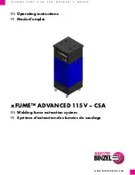 Abicor Binzel xFUME FLEX 115V CSA Operating Instructions Manual preview