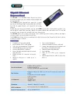 Abocom EGE5000 Specification Sheet preview