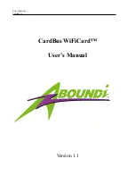 Preview for 1 page of Aboundi CardBus WiFiCard User Manual