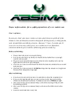 Preview for 7 page of Absima HOT SHOT AI1 Manual