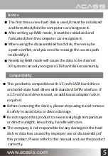 Preview for 6 page of ACASIS DT-3608 User Manual