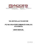 Acces I/O products 104-AIO16A User Manual preview