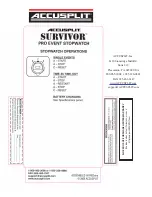 Accusplit Survivor S3E Operation Manual preview