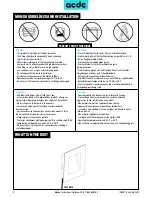 Preview for 2 page of ACDC Mondo Installation Instructions