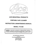 Ace 73-600 Instruction & Maintenance Manual preview