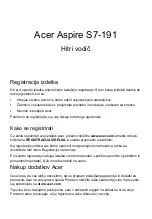 Preview for 199 page of Ace ASPIRE S7-191 Quick Manual