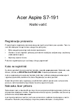 Preview for 211 page of Ace ASPIRE S7-191 Quick Manual