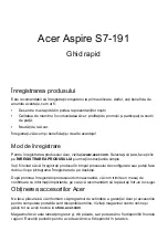 Preview for 223 page of Ace ASPIRE S7-191 Quick Manual