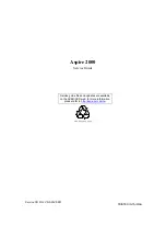 Acer Aspire 2000 Service Manual preview