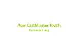 Preview for 16 page of Acer CastMaster Touch Quick Start Manual