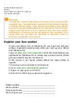 Preview for 2 page of Acer Nitro 5 User Manual