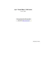 Preview for 1 page of Acer TravelMate C310 Series Service Manual