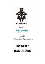 achilles Kubota A15S Owner'S Handbook Manual preview