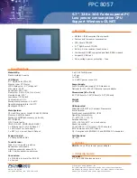 Acnodes FPC-8057 Specifications preview