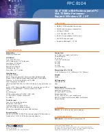 Acnodes FPC 8104 Specifications preview