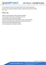 Preview for 16 page of ACOPOWER HY-PLK-100WPX20A Manual