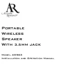 Preview for 1 page of Acoustic Research AWS63 User Manual