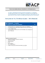 Preview for 14 page of ACP Sentry Barrier TL-4 ThrieBeam System Product And Installation Manual