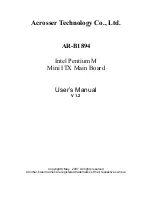 Acrosser Technology AR-B1894 User Manual preview