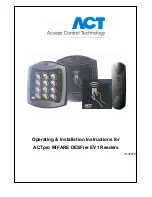 Preview for 1 page of ACT ACTPRO MIFARE DESFIRE EV1 1030 Operating And Installation Instructions